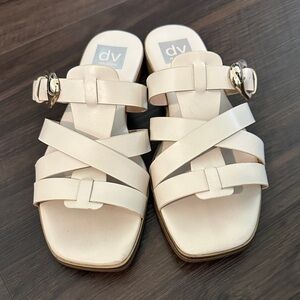 DV by Dolce Vita Women's Ivory Buckle Sandals